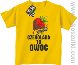 Czekolada to owoc - koszulka dziecięca żółta