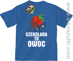 Czekolada to owoc - koszulka dziecięca nibieska