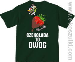 Czekolada to owoc - koszulka dziecięca butelkowa