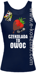 Czekolada to owoc - top damski granatowy