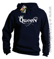 Queen Simple - bluza z kapturem granatowa