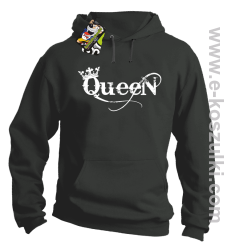 Queen Simple - bluza z kapturem szara