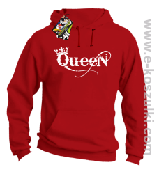 Queen Simple - bluza z kapturem czerwona