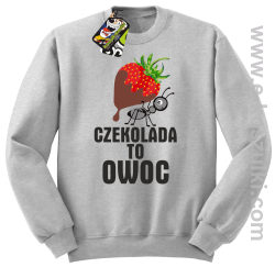 Czekolada to owoc - bluza bez kaptura melanż 