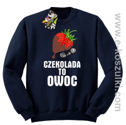 Czekolada to owoc - bluza bez kaptura granatowa