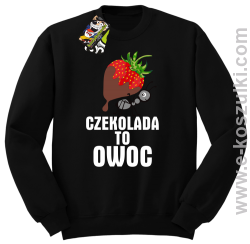 Czekolada to owoc - bluza bez kaptura czarna