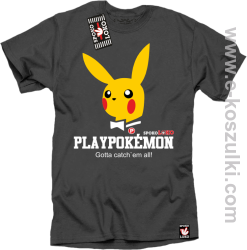 Play Pokemon - bluza z kapturem szara