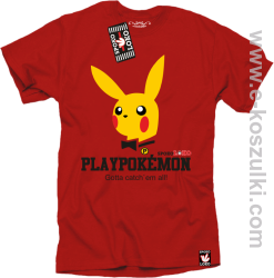 Play Pokemon - bluza z kapturem czerwona