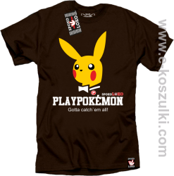 Play Pokemon - bluza z kapturem brązowa