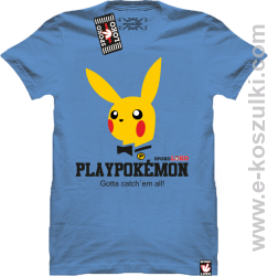 Play Pokemon - bluza z kapturem niebieska