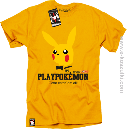 Play Pokemon - bluza z kapturem żółta