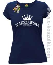 Warszawska princesa - koszulka damska granatowa