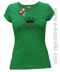 Warszawska princesa - koszulka damska zielona