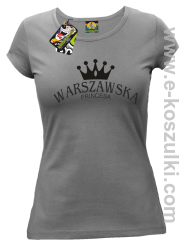 Warszawska princesa - koszulka damska szara