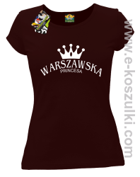 Warszawska princesa - koszulka damska brązowa