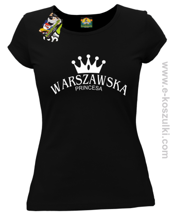 Warszawska princesa - koszulka damska czarna