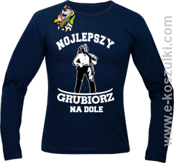 Nojlepszy grubiorz na dole - longsleeve męski granatowy