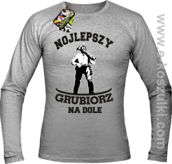 Nojlepszy grubiorz na dole - longsleeve męski melanż 