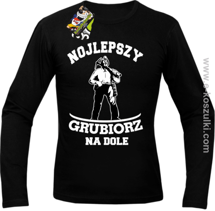 Nojlepszy grubiorz na dole - longsleeve męski granatowy