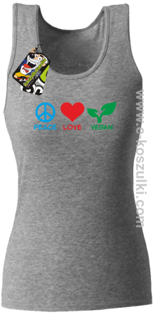 Peace Love Vegan - top damski 