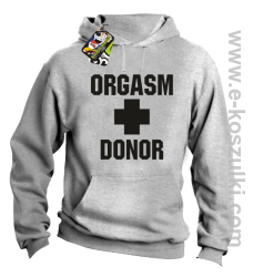 Orgasm Donor - bluza z kapturem melanż 