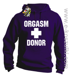 Orgasm Donor - bluza z kapturem fioletowa