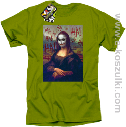 Mona Lisa Hello Jocker - koszulka męska kiwi