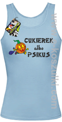 Cukierek albo psikus Hallowen - Top damski błekit