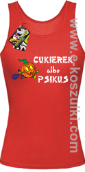 Cukierek albo psikus Hallowen - Top damski czerwona