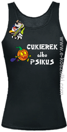 Cukierek albo psikus Hallowen - Top damski czarny