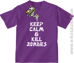 Keep calm and kill zombies - Koszulka dziecięca fiolet