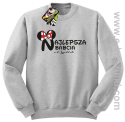 Najlepsza babcia na świecie ala Mickey - bluza bez kaptura STANDARD MELANŻ