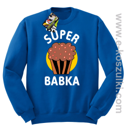 Super Babka Ciastko - bluza bez kaptura STANDARD niebieska