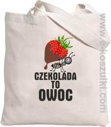 Czekolada to owoc - torba eko bawełniana 