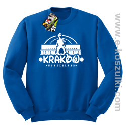 Kraków wonderland - bluza bez kaptura STANDARD niebieska