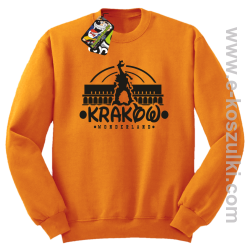 Kraków wonderland - bluza bez kaptura STANDARD pomarańczowa