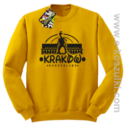 Kraków wonderland - bluza bez kaptura STANDARD żółta