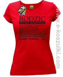  Rodzic to nie maszyna - Koszulka damska red