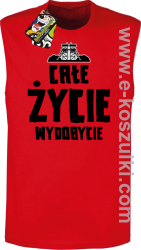 Całe życie wydobycie - bezrękawnik męski czerwony