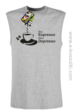 Bez Espresso Mam Depresso - bezrękawnik męski 