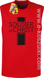 Soldier of Christ - Żołnierz Chrystusa - bezrękawnik męski czerwony