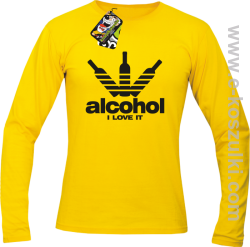 Alcohol i love it bottles - Longsleeve męski zółty