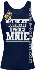 Nikt nie jest doskonały oprócz mnie - top damski granatowy