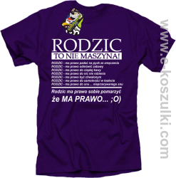 Rodzic to nie maszyna - Koszulka męska fiolet