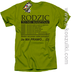 Rodzic to nie maszyna - Koszulka męska kiwi