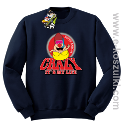 Crazy its my life - Super Babcia - bluza STANDARD granatowa