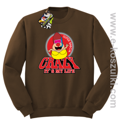 Crazy its my life - Super Babcia - bluza STANDARD brązowa