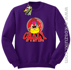 Crazy its my life - Super Babcia - bluza STANDARD fioletowa