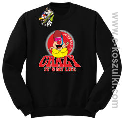 Crazy its my life - Super Babcia - bluza STANDARD czarna