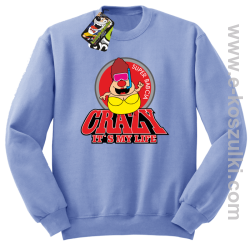 Crazy its my life - Super Babcia - bluza STANDARD błękitna